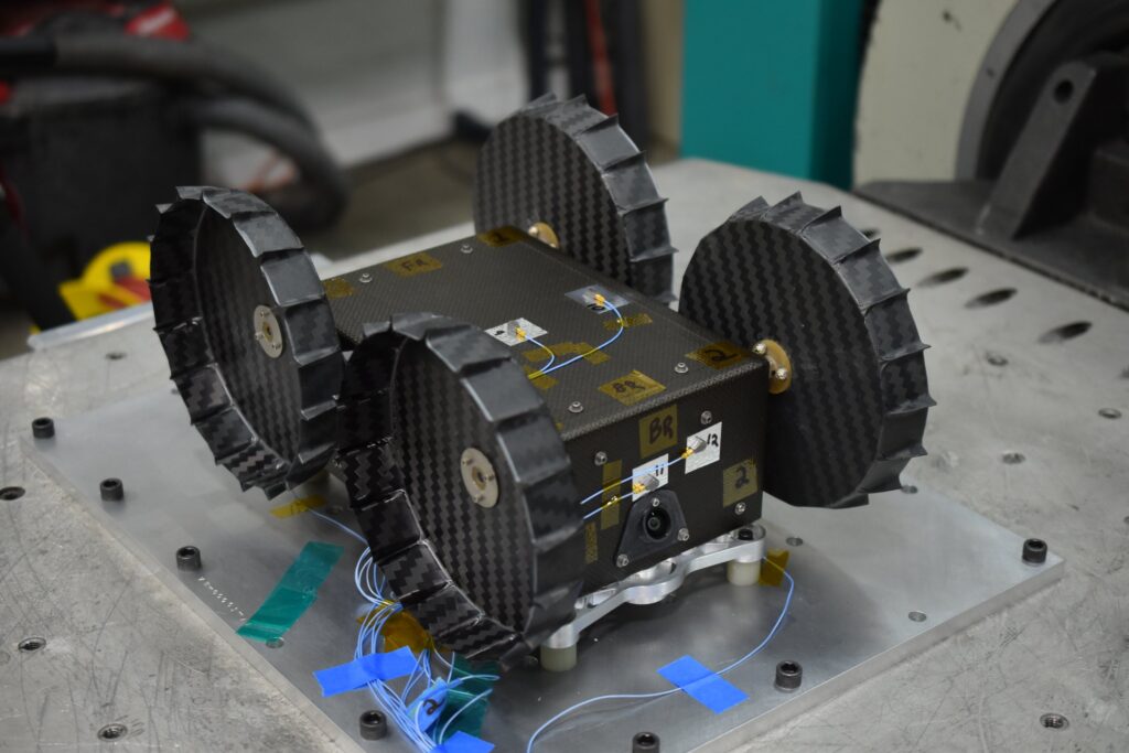 Engineering rover with accelerometers
